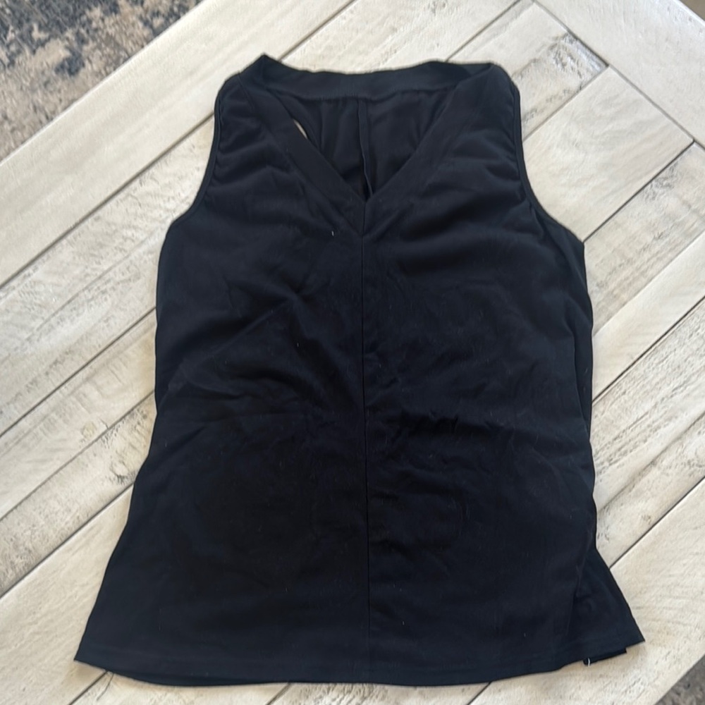 Black Sleeveless Tank Top
